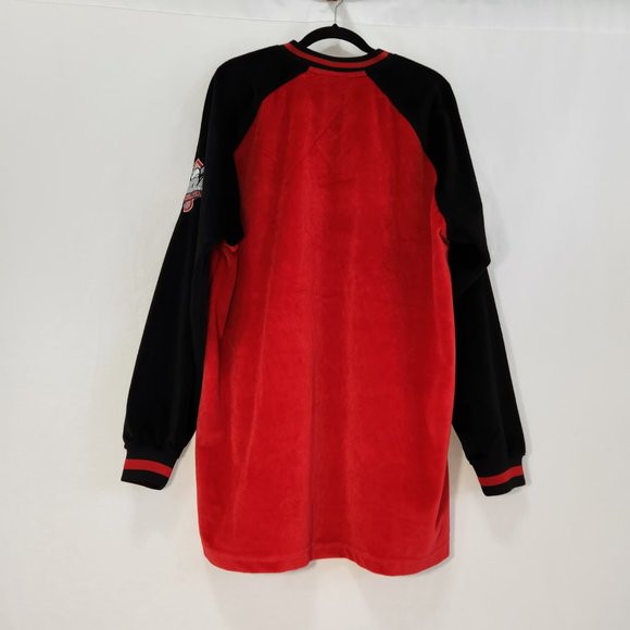 Vintage Unisex DELF Sportswear Pullover Embroidery PHILA Logo Long Sleeves Suede - Picture 2 of 16